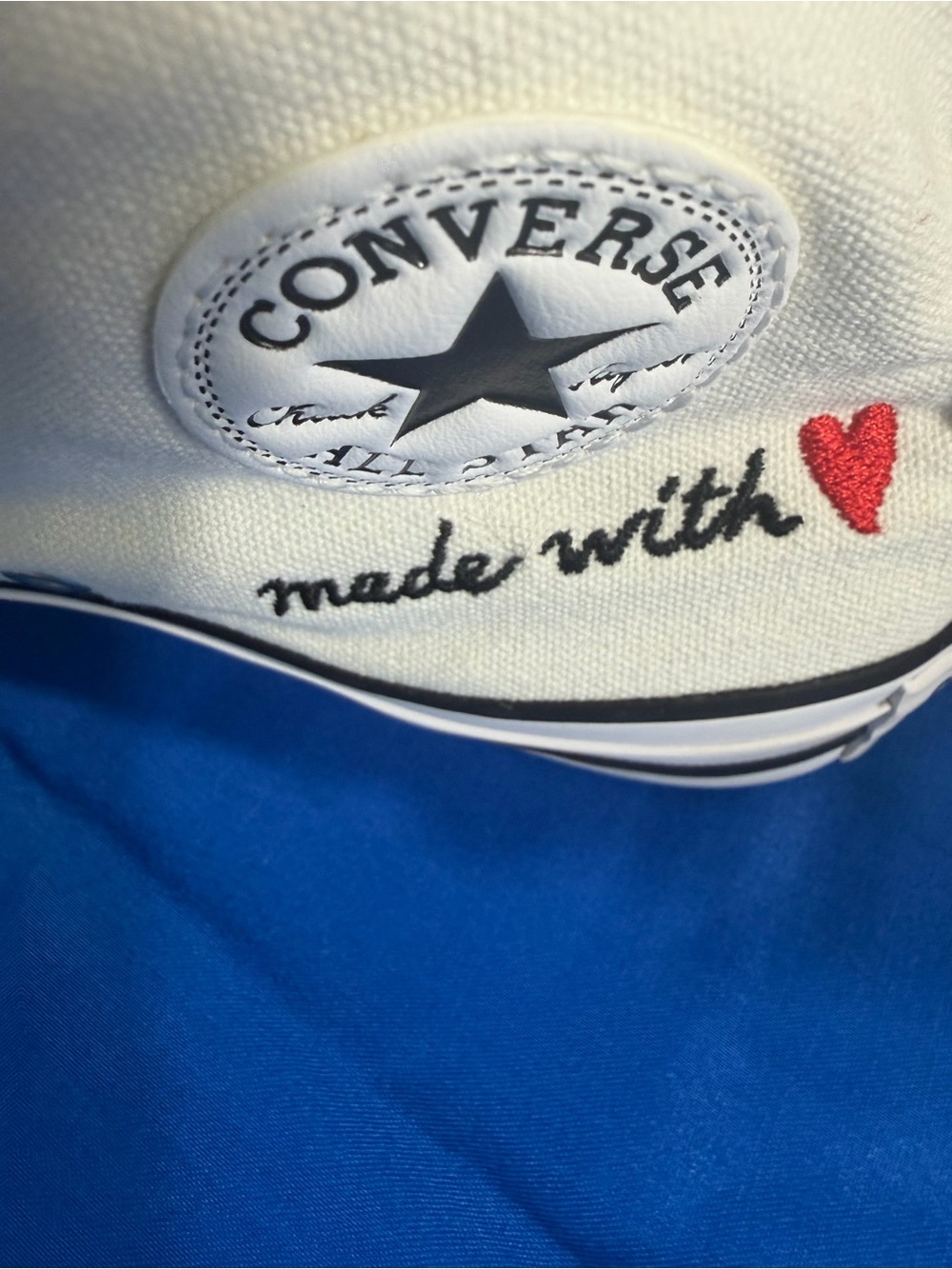 Converse Chuck Taylor All Star High Top Made With Love Hearts White Size 4 - Picture 5 of 8